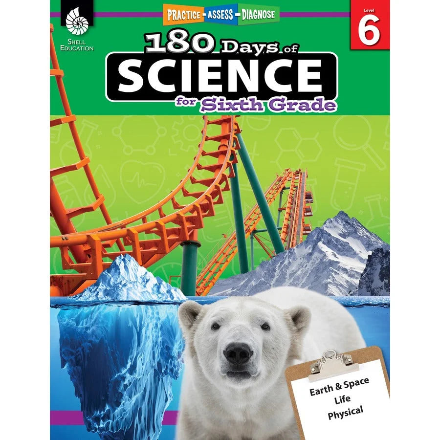 Shell Education Science 4-Book Set: Grade 6 Learn-at-Home Series - Learning Books & Activities