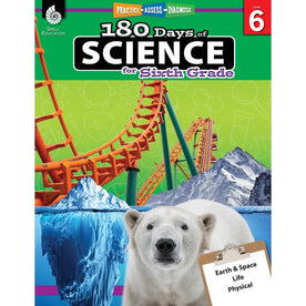 Shell Education Science 4-Book Set: Grade 6 Learn-at-Home Series - Learning Books & Activities