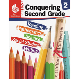Shell Education Second Grade Book - Conquering 168 Pages - 2 - Learning Books & Activities