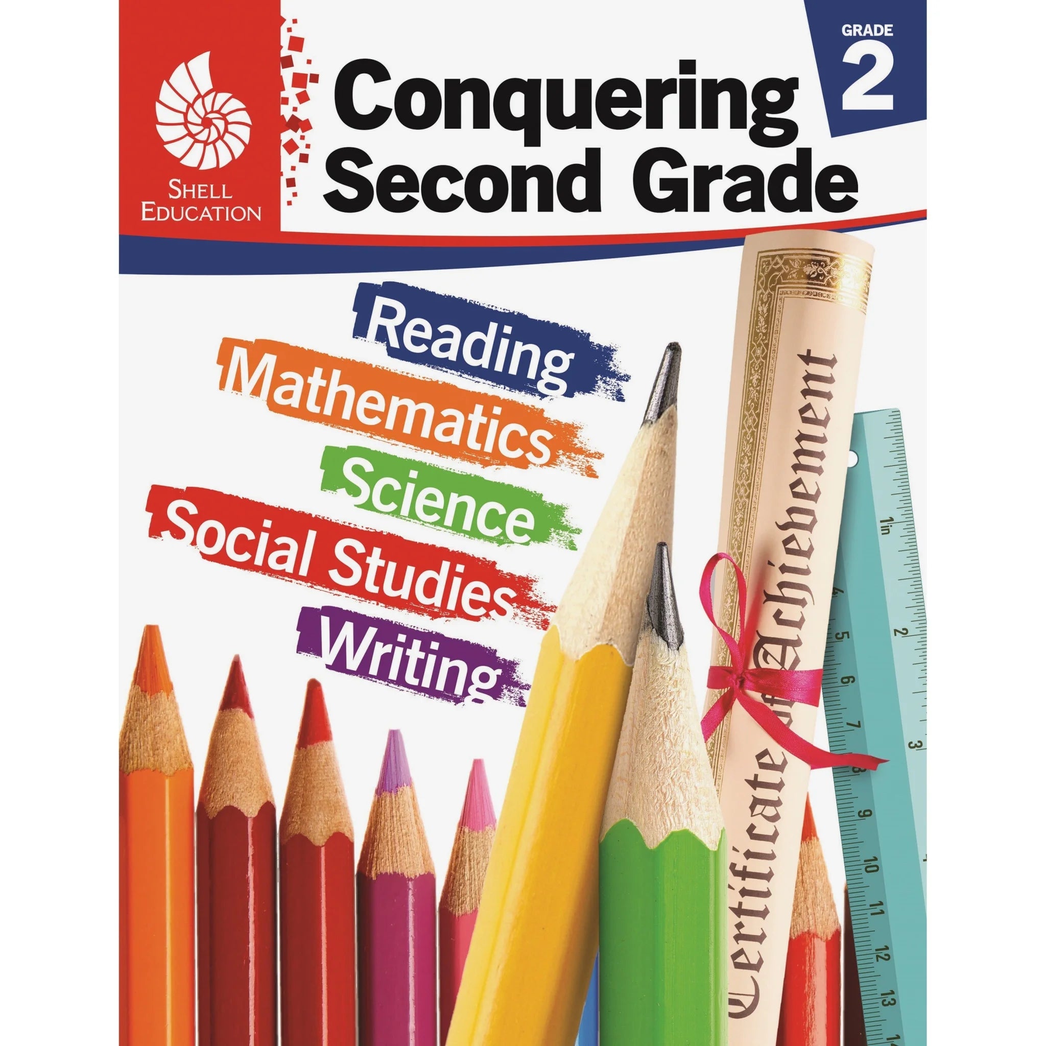 Shell Education Second Grade Book - Conquering 168 Pages - 2 - Learning Books & Activities