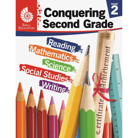 Shell Education Second Grade Book - Conquering 168 Pages - 2 - Learning Books & Activities