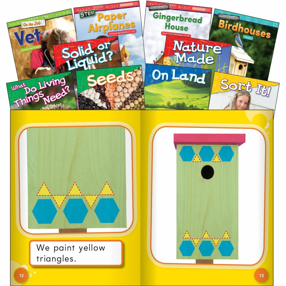 Shell Education STEM Kindergarten 10-Book Set - Grade K English Printed Book - Learning Books & Activities