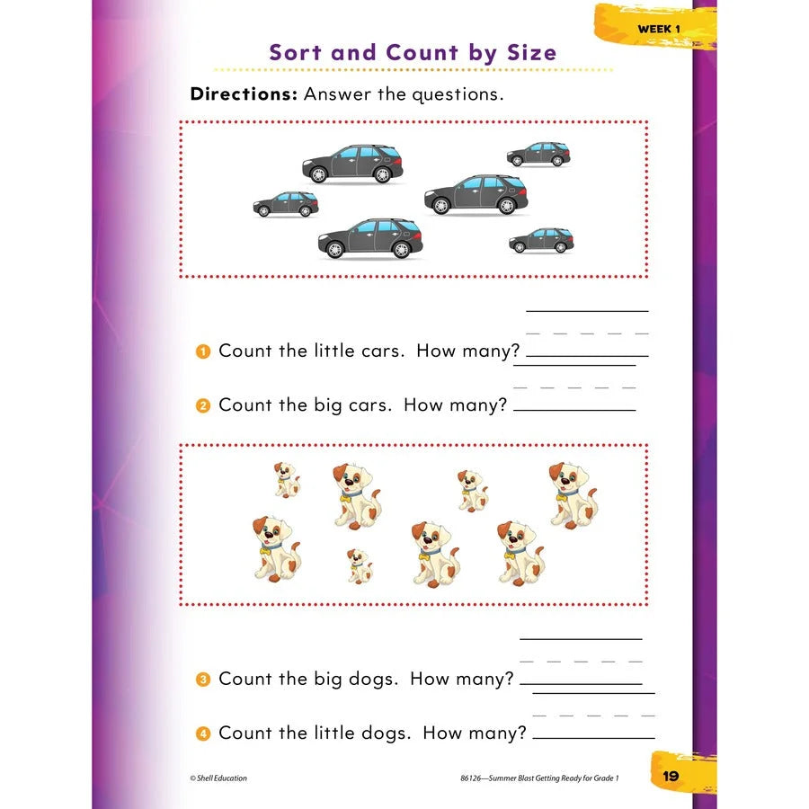 Shell Education Summer Blast Spanish Workbook for Grades K-1 - Bilingual Learning - Books & Activities