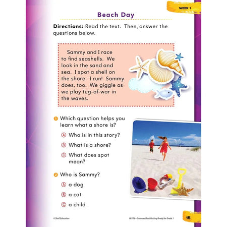 Shell Education Summer Blast Spanish Workbook for Grades K-1 - Bilingual Learning - Books & Activities