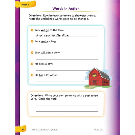 Shell Education Summer Blast Spanish Workbook - Grade 1-2 - Printed Book - Learning Books & Activities