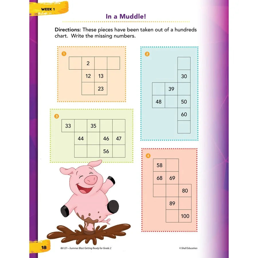 Shell Education Summer Blast Spanish Workbook - Grade 1-2 - Printed Book - Learning Books & Activities