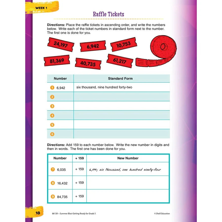 Shell Education Summer Blast Spanish Workbook - Grade 4-5 - Bilingual Learning - Books & Activities