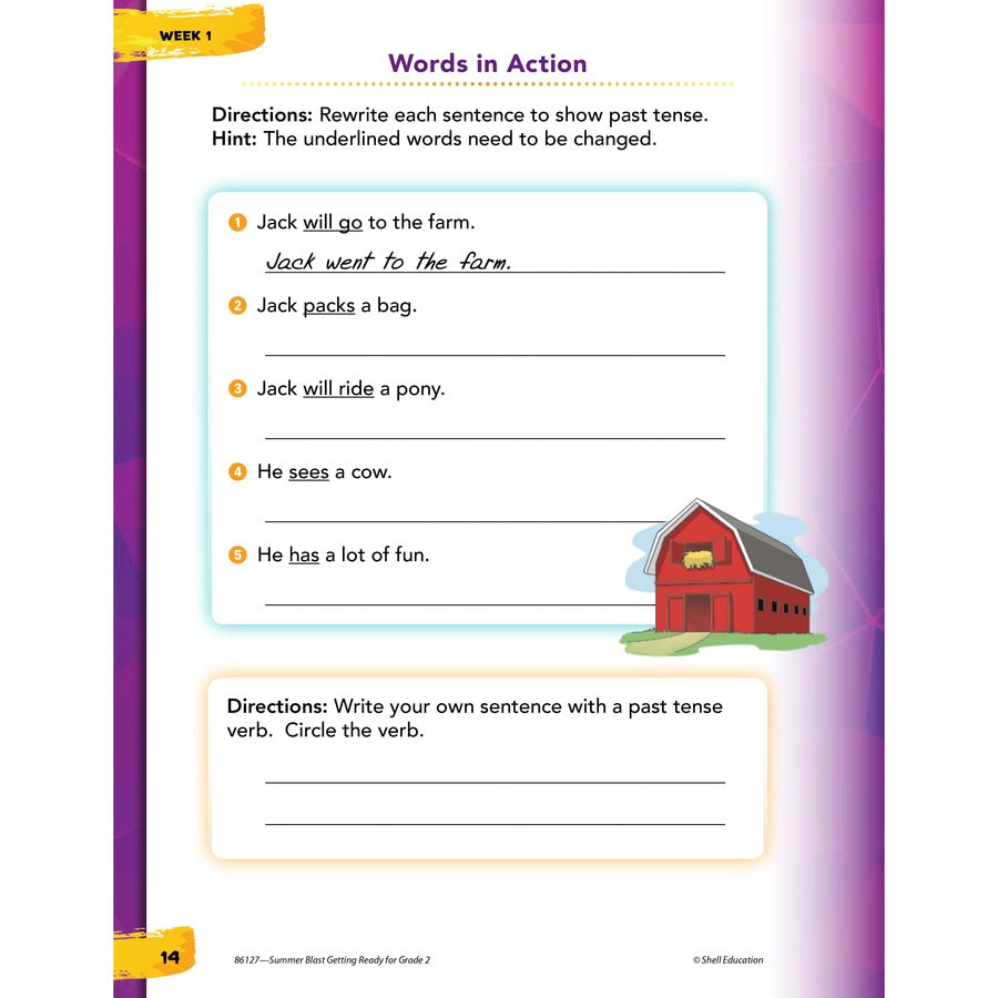Shell Education Summer Blast Spanish Workbook Printed Book - Alternate-Image4