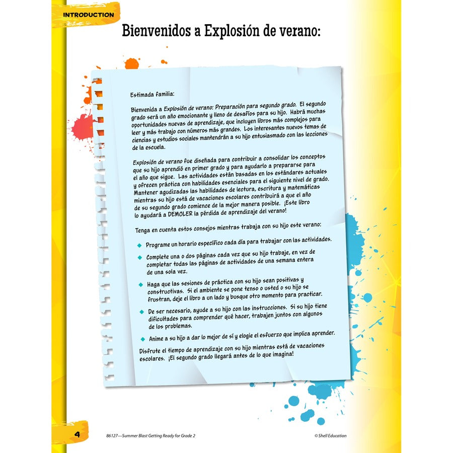 Shell Education Summer Blast Spanish Workbook Printed Book - Alternate-Image5