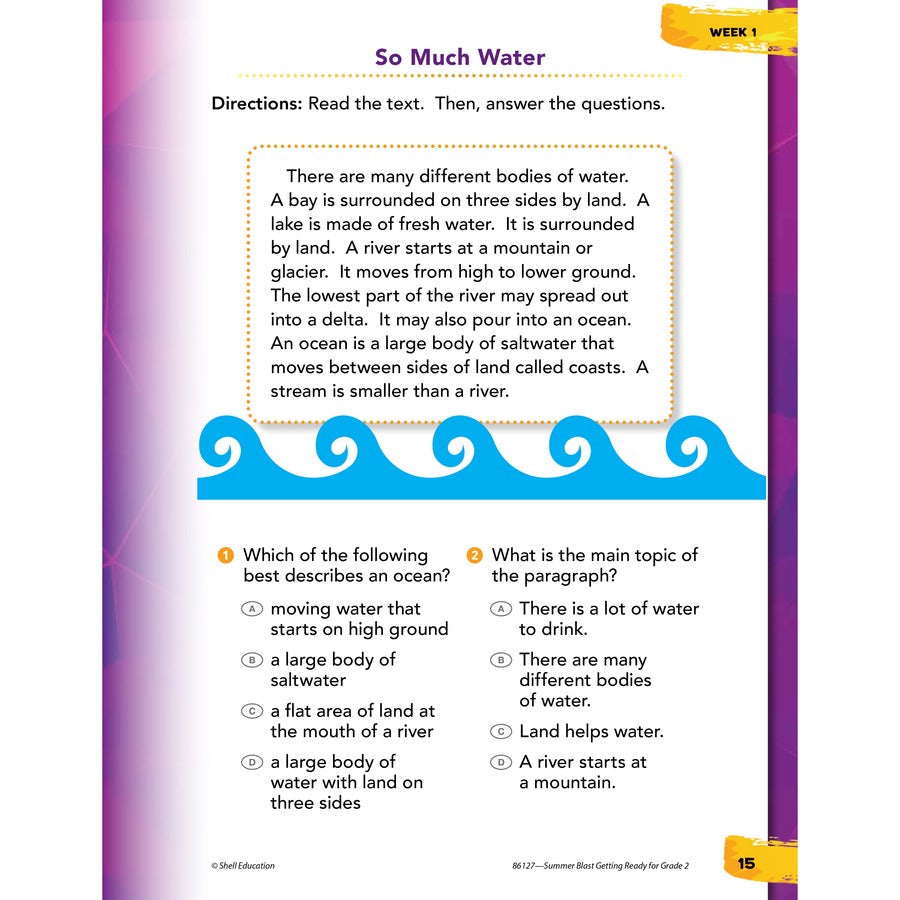 Shell Education Summer Blast Spanish Workbook Printed Book - Alternate-Image2