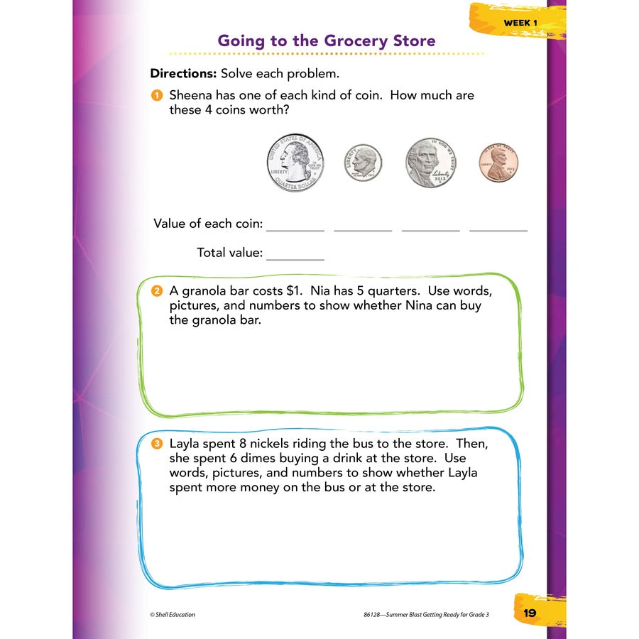 Shell Education Summer Blast Spanish Workbook Printed Book - Alternate-Image3