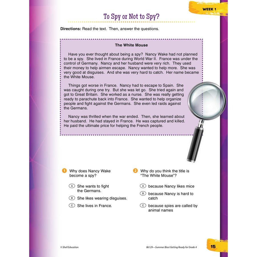 Shell Education Summer Blast Spanish Workbook Printed Book - Alternate-Image4
