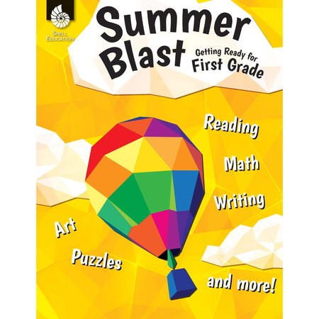 Shell Education Summer Blast Workbook - Grade K-1 - 128 Pages - Multilingual - Learning Books & Activities