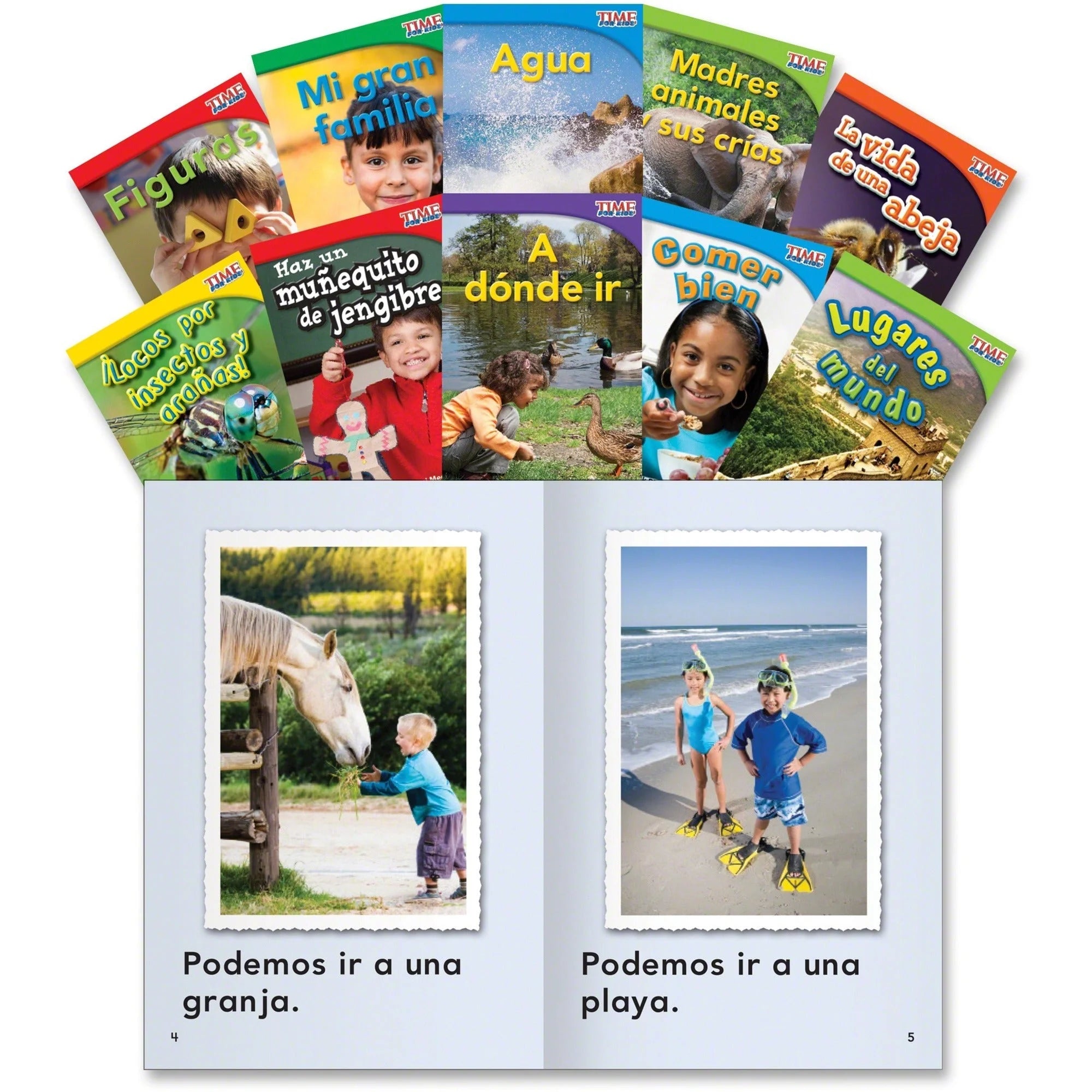 Shell Education TFK 1st-Grade Spanish Book Set - Grade 1 - 10 Printed Books - Learning & Activities