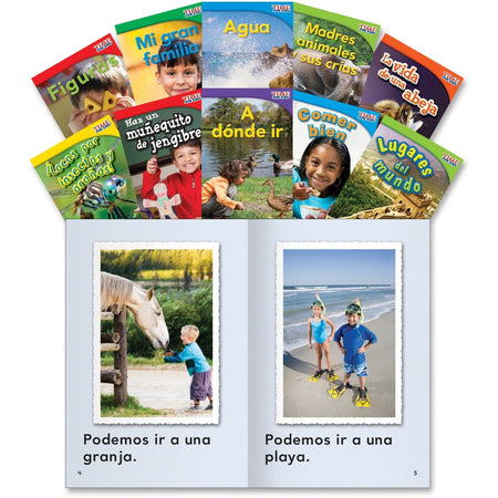 Shell Education TFK 1st-Grade Spanish Book Set - Grade 1 - 10 Printed Books - Learning & Activities