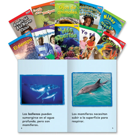 Shell Education TFK 1st-Grade Spanish Book Set - Grade 1 - 10 Printed Books - Learning & Activities