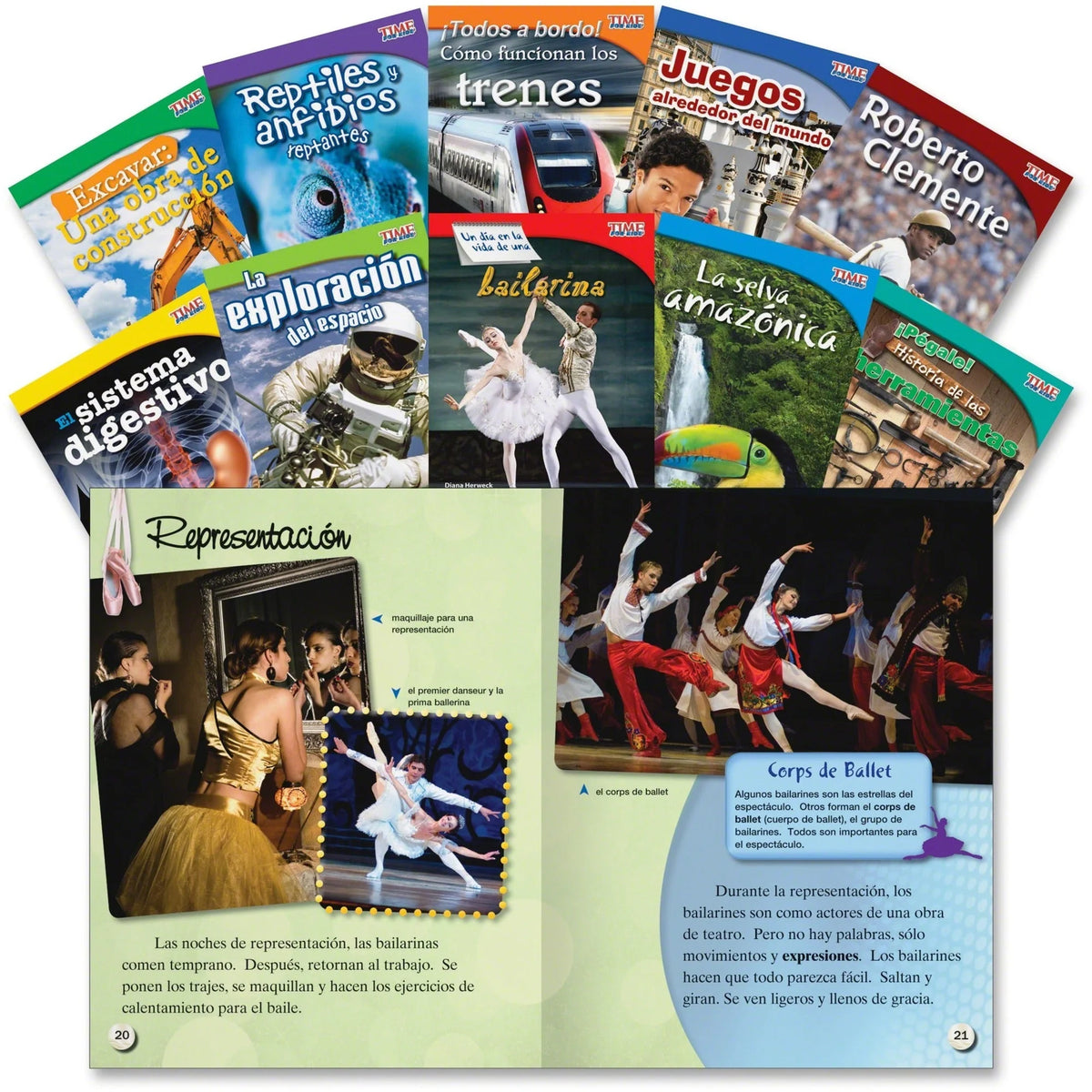 Shell Education TFK 3rd-Grade Spanish Book Set - Grade 3 Printed Books - Learning & Activities