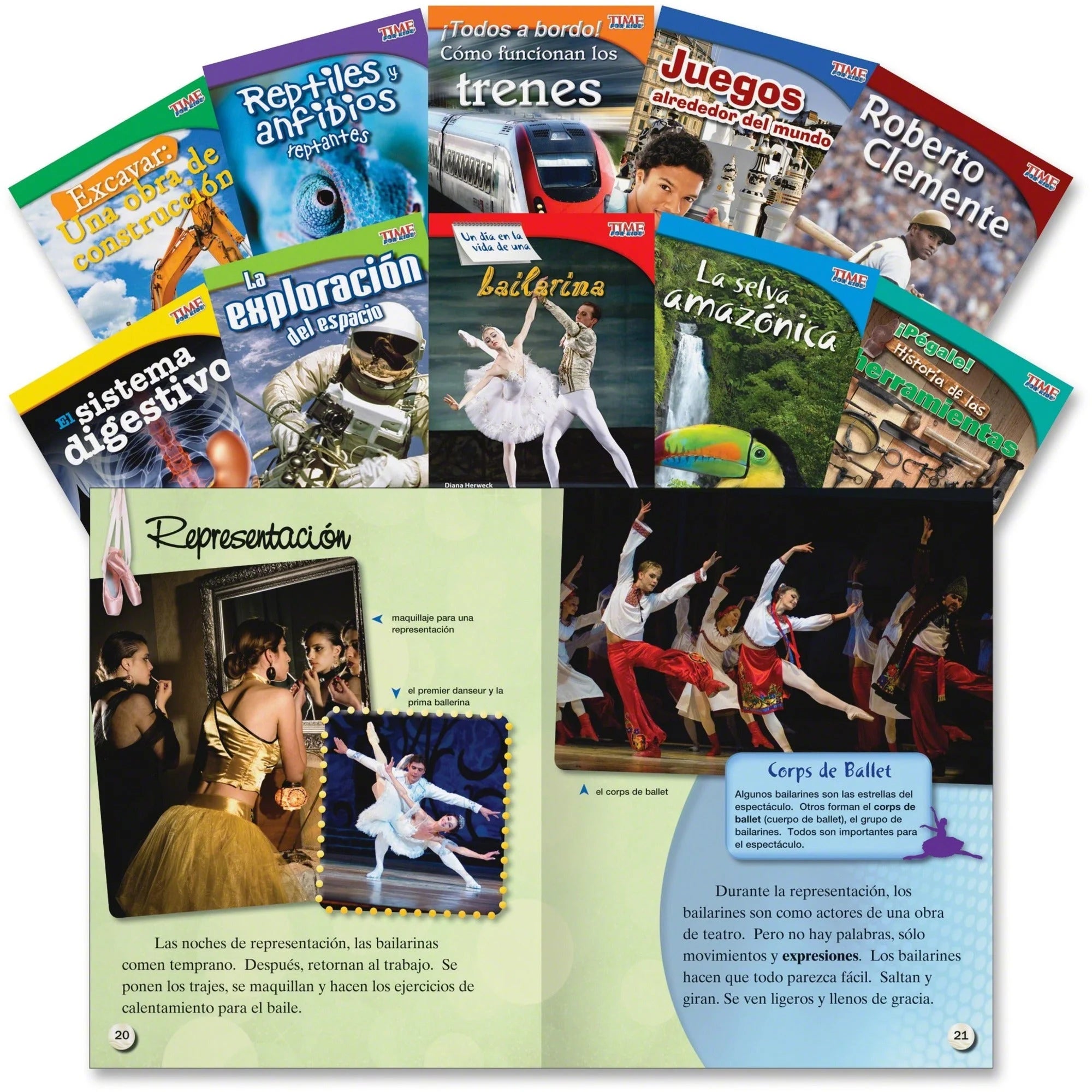 Shell Education TFK 3rd-Grade Spanish Book Set - Grade 3 Printed Books - Learning & Activities