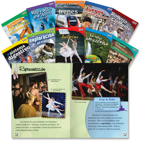Shell Education TFK 3rd-Grade Spanish Book Set - Grade 3 Printed Books - Learning & Activities