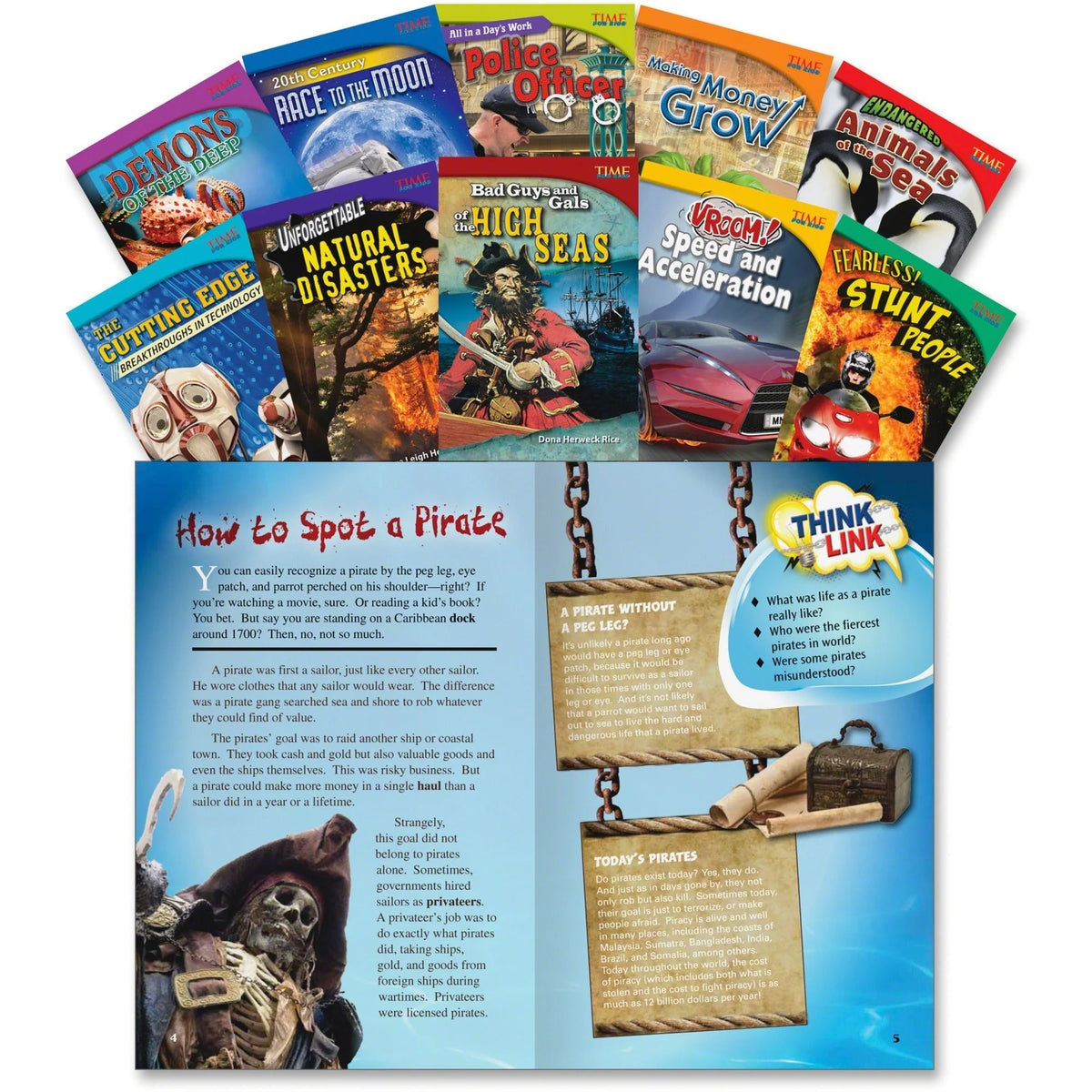 Shell Education TFK 5th-Grade Book Set 1 - Engaging 64-Page Printed - Learning Books & Activities