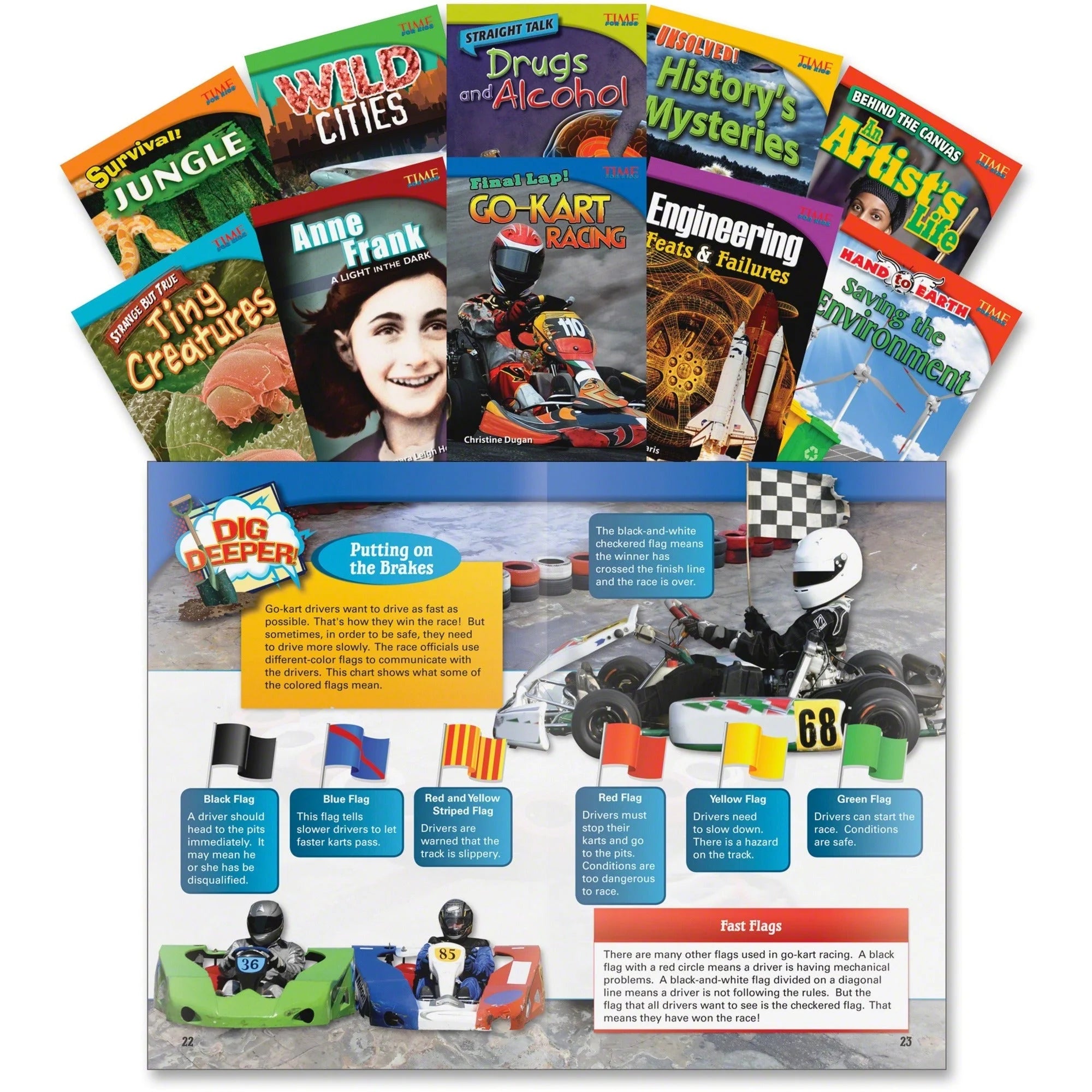 Shell Education TFK Advanced 4th-Grade Set - Engaging 10-Book Collection - Learning Books & Activities