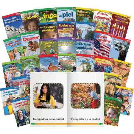 Shell Education TIME For Kids Grade K Spanish Readers 30-Book Set - Learning Books & Activities