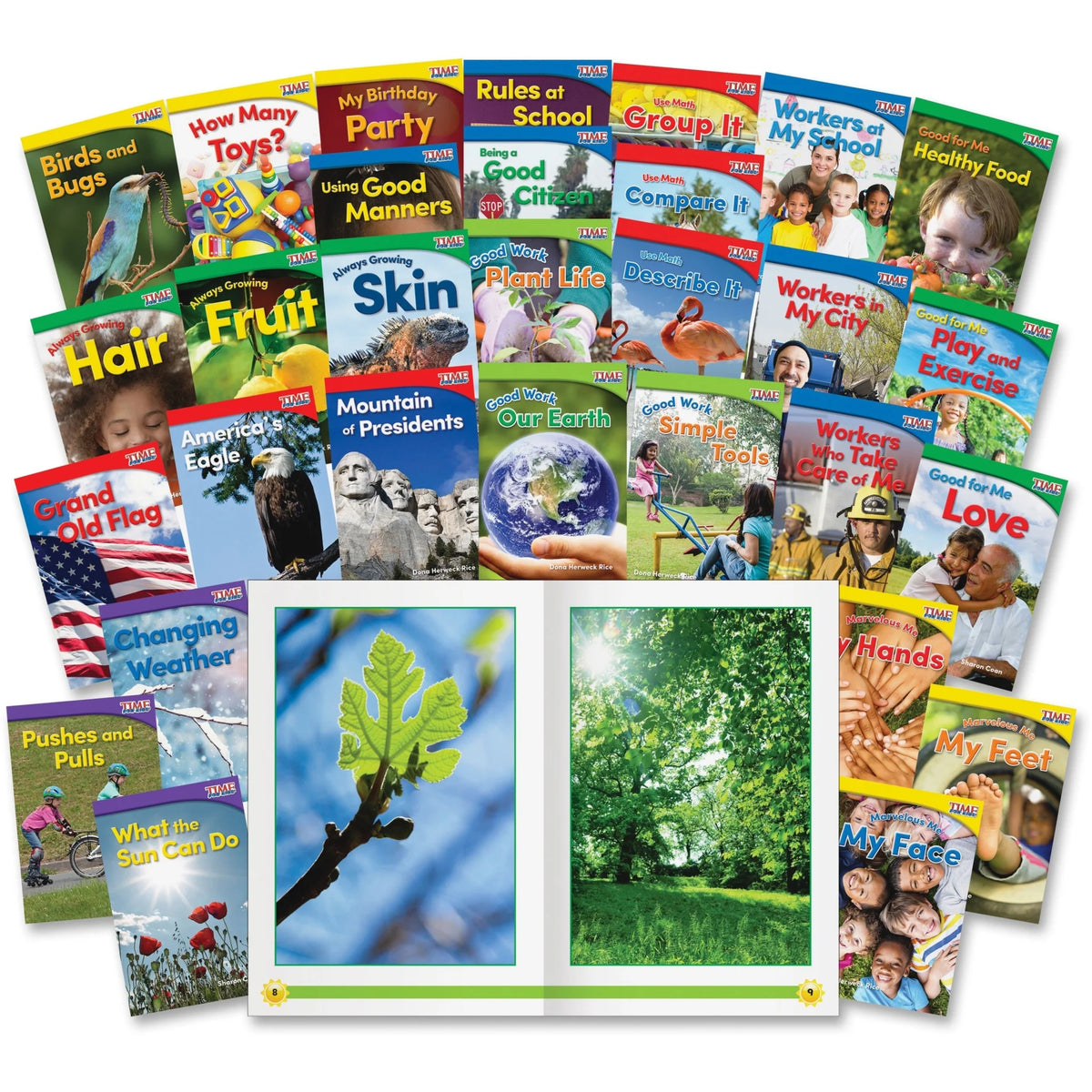 Shell Education TIME For Kids Kindergarten Text Set - Educational Printed Book - Learning Books & Activities