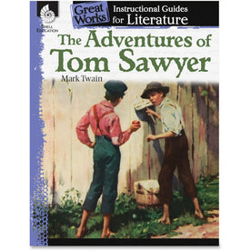 Shell Education Tom Sawyer Instruction Guide - Mark Twain Book for Grades 4-8 - Learning Books & Activities