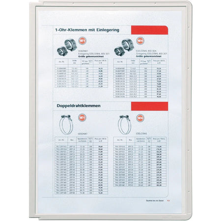 SHERPA Desk Reference System: Support Letter Media Polypropylene - 5/Set - Catalog Racks/Reference Display