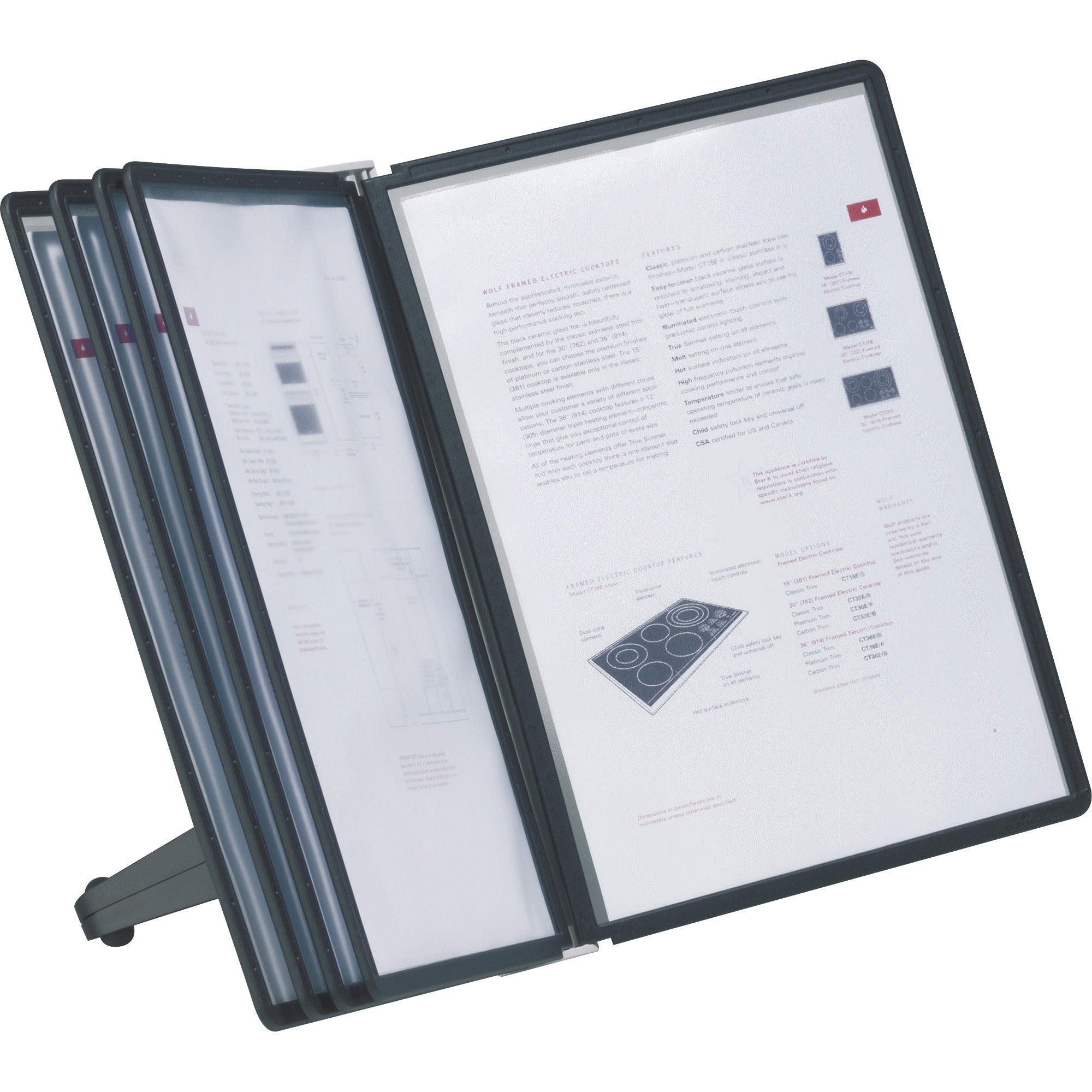 SHERPA Soho 5 Tablet Stand - Space Saving Design for Letter-Sized Media - Catalog Racks/Reference Display