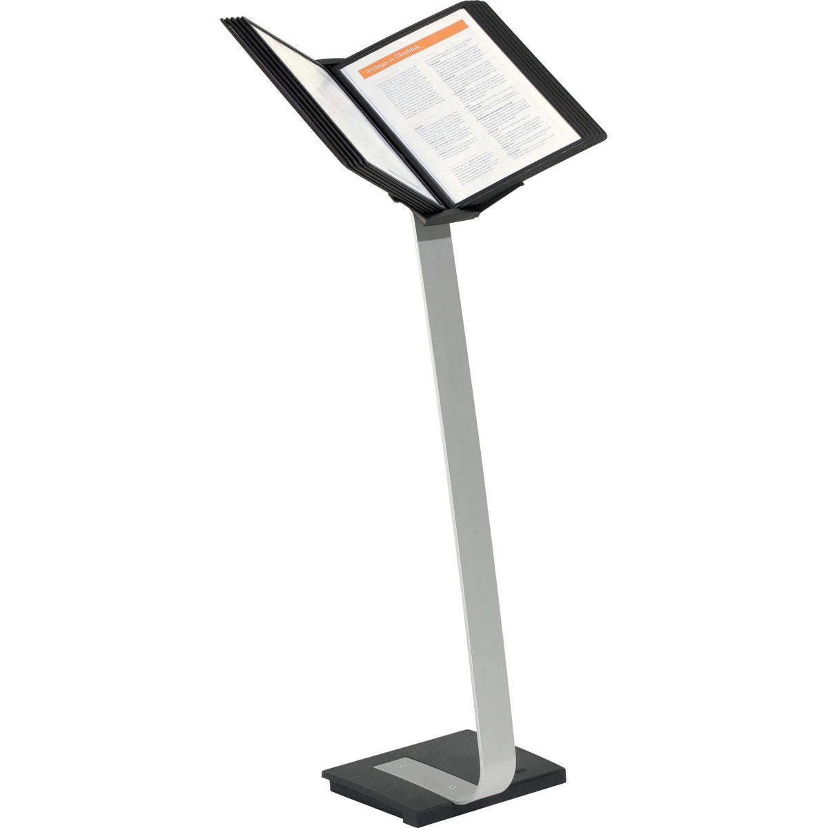 SHERPA Stand Pro 10: Rugged Anti-glare Support for Letter Media - Catalog Racks/Reference Display