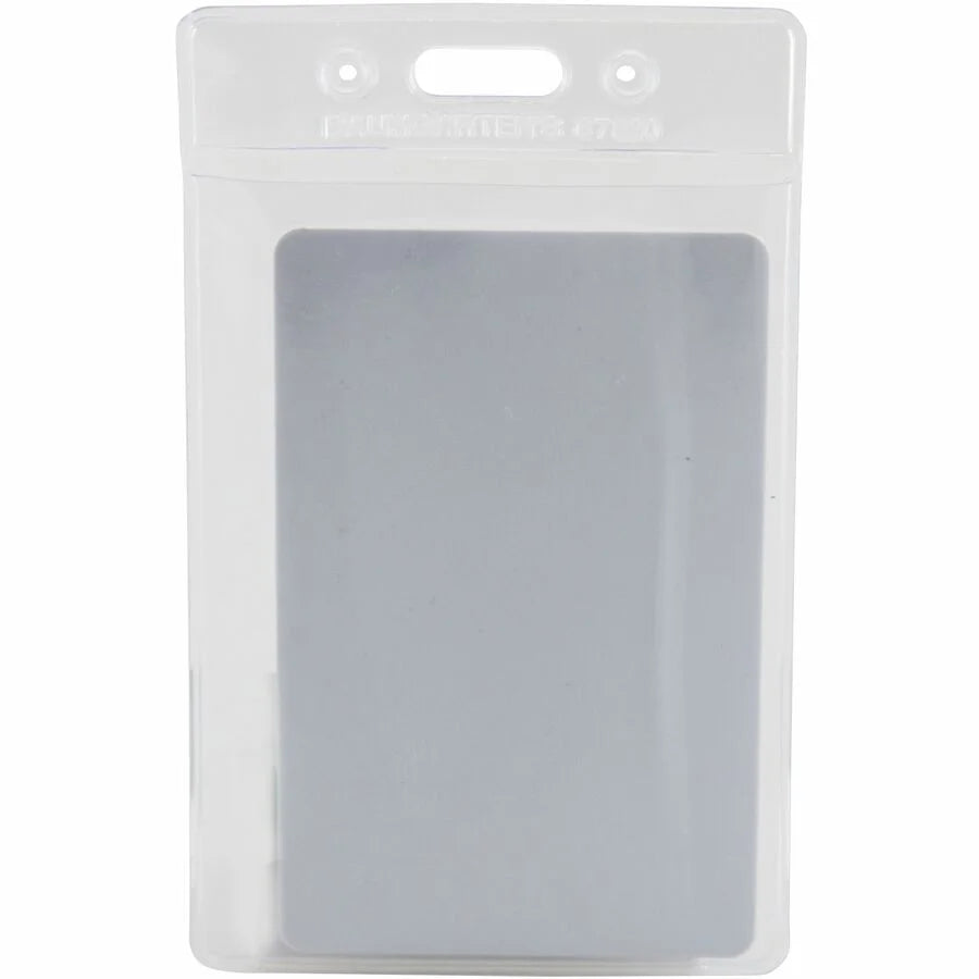 SICURIX Badge Holder: Horizontal Vinyl Clear 3.5’’x2.5’’ - 50 Pack - ID Badges & Supplies