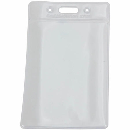 SICURIX Badge Holder: Horizontal Vinyl Clear 3.5’’x2.5’’ - 50 Pack - ID Badges & Supplies