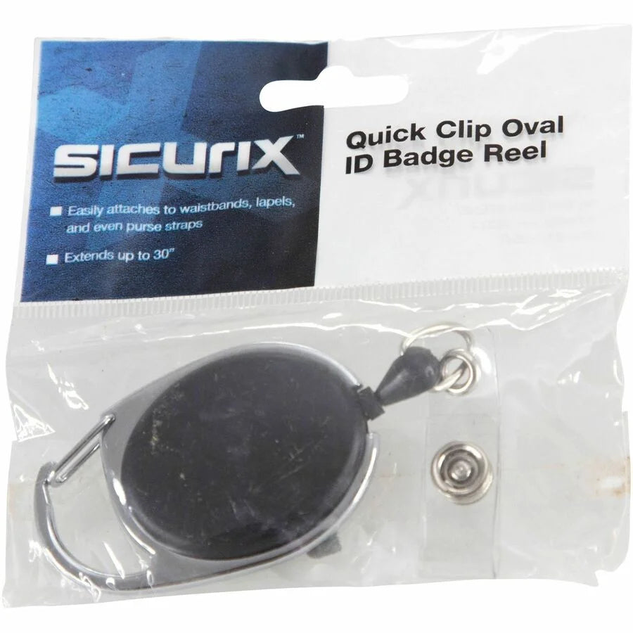 SICURIX Badge Holder: Matte Black Multicolor - 1 Each - ID Badges & Supplies
