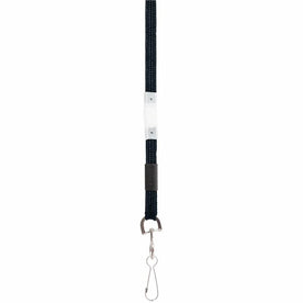 SICURIX Breakaway Lanyard: Snap Attachment 36’’ Length Black Nylon - ID Badges & Supplies