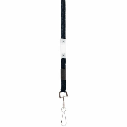 SICURIX Breakaway Lanyard: Snap Attachment 36’’ Length Black Nylon - ID Badges & Supplies