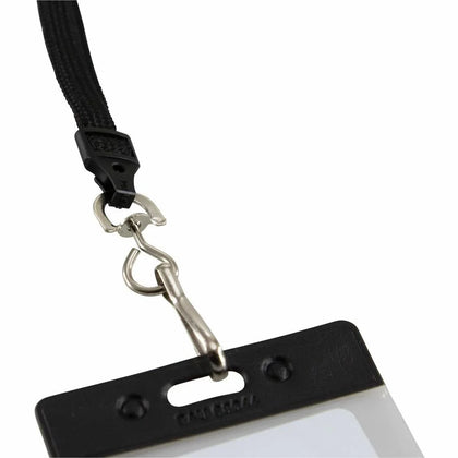 SICURIX Breakaway Lanyard with J-Hook - 36’’ Black - 12 Pack - ID Badges & Supplies