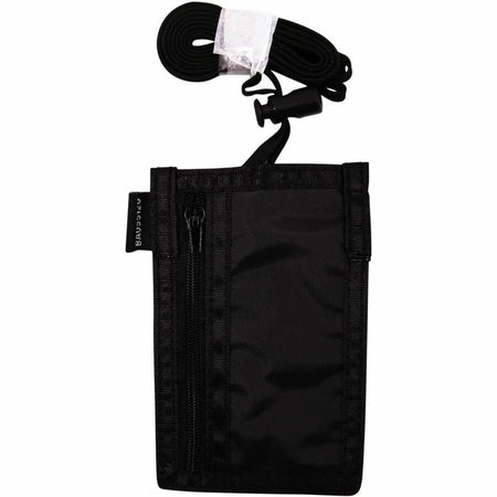 SICURIX ID Neck Pouch Badge Holder: Vertical Adjustable Cord - Black - Badges & Supplies