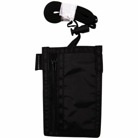 SICURIX ID Neck Pouch Badge Holder Vertical Adjustable Cord Black (55120) - Rear