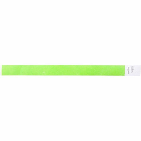 SICURIX Neon Green Tyvek Security Wristbands - 100 Pack - ID Badges & Supplies