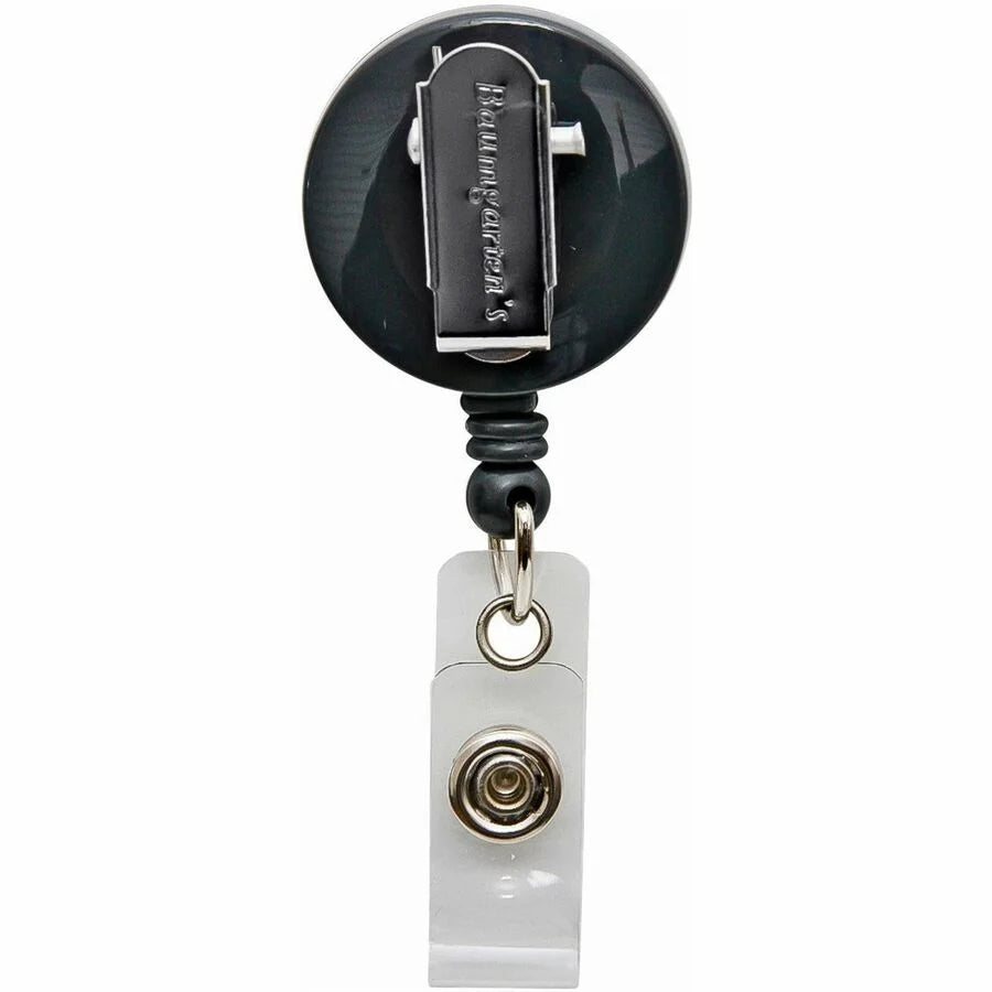 SICURIX Plastic Badge Holder in Black - Compact Design - ID Badges & Supplies