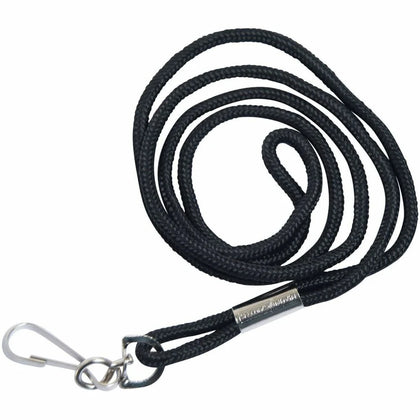 SICURIX Standard Rope Lanyard: Hook Attachment 36’’ Length Black - Nylon - ID Badges & Supplies