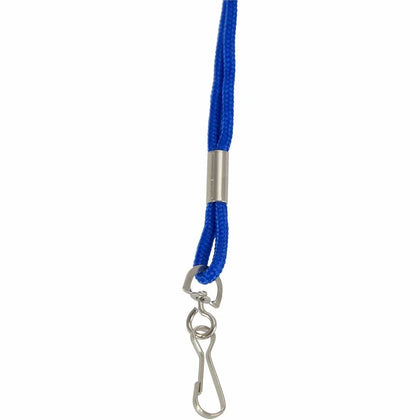 SICURIX Standard Rope Lanyard: Rugged Hook Attachment 36’’ Blue Nylon - ID Badges & Supplies