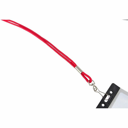 SICURIX Standard Rope Lanyard: Rugged Hook Attachment 36’’ Length Red - ID Badges & Supplies