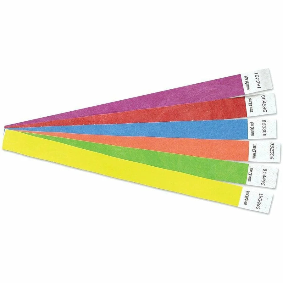 SICURIX Tyvek Security Wristbands - Purple - 0.8’’ x 10’’ - 100 Pack - ID Badges & Supplies
