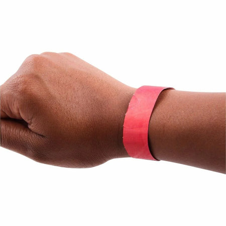 SICURIX Tyvek Security Wristbands - Red - 0.8’’ x 10’’ - 100 Pack - ID Badges & Supplies