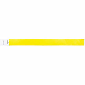 SICURIX Tyvek Security Wristbands - Yellow - 100 Pack - ID Badges & Supplies