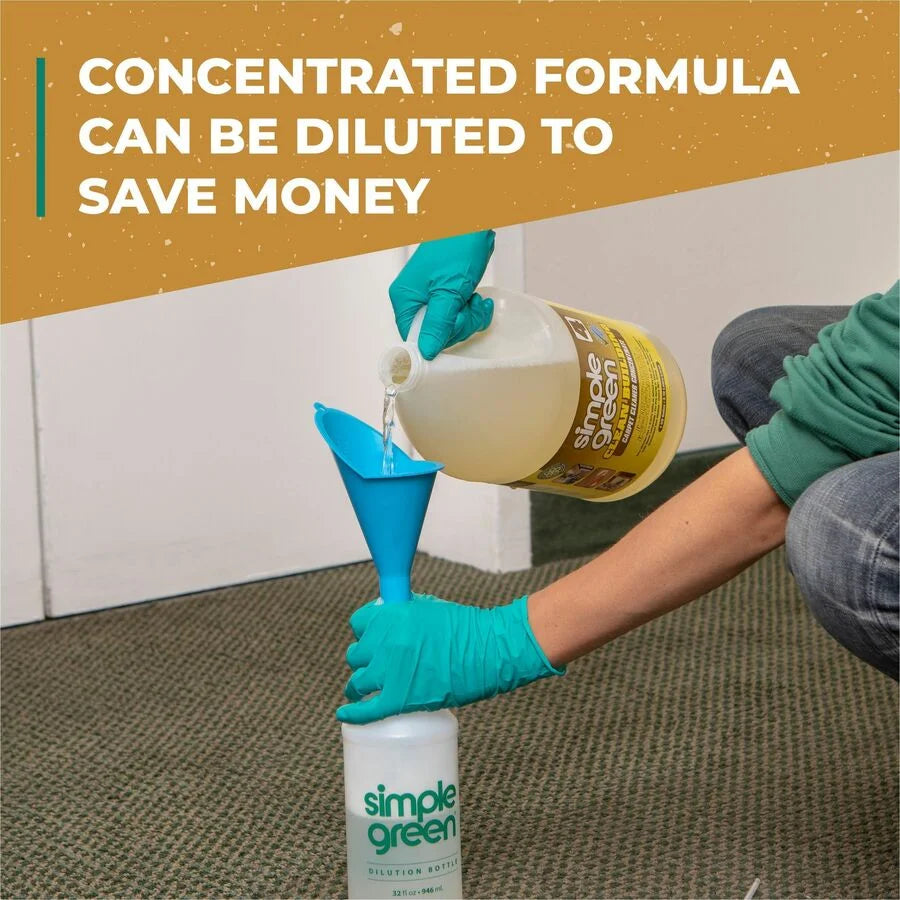 Simple Green Clean Building Carpet Cleaner Concentrate - 128 fl oz - Non-flammable Fragrance-free - Floor/Carpet
