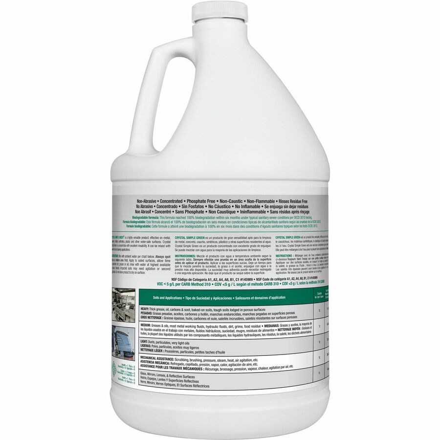 Simple Green Crystal Industrial Cleaner/Degreaser - Rear
