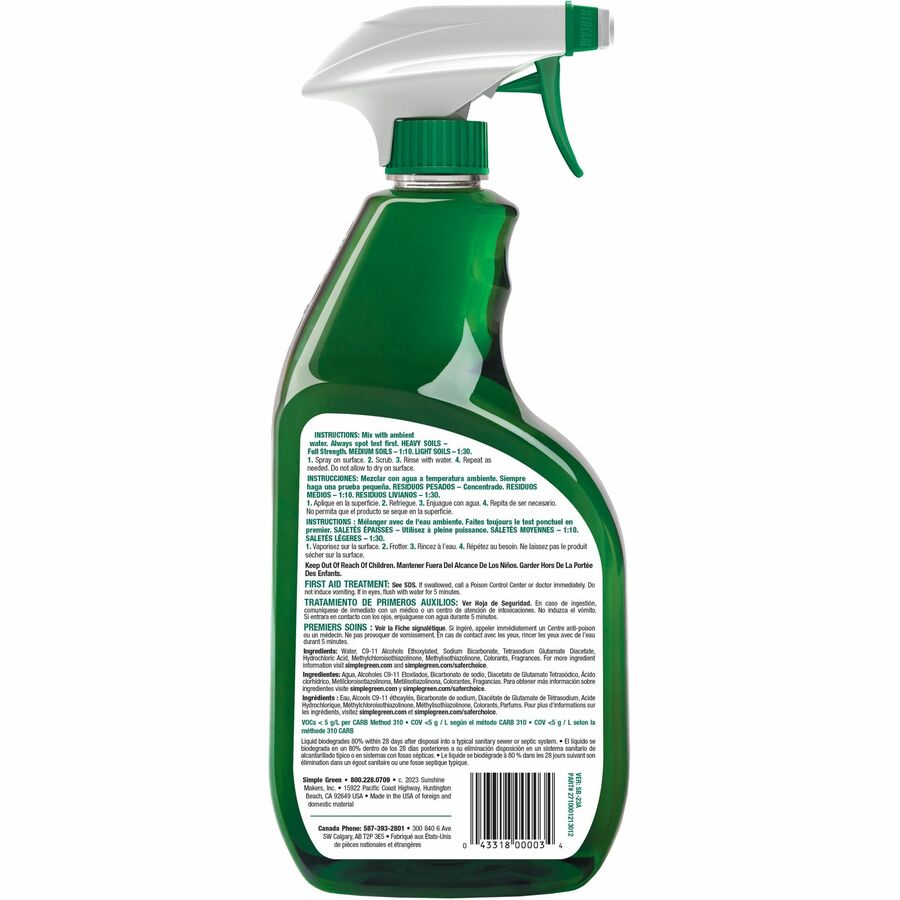 Simple Green Industrial Cleaner/Degreaser - Rear